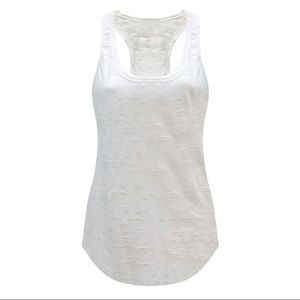 Ever Hottie Burn Out Tank White Large